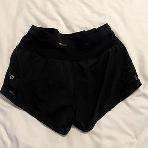 High waisted lululemon shorts with mesh detail